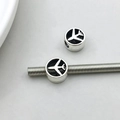 Silver airplane pendant charm with hollow design for modular charm bracelets - Airplane Style (10108) / 1 Piece (11*11mm) / Antique Silver