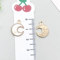 DIY crescent moon pendants with white enamel and star detailing for jewelry making - White Moon (9959)
