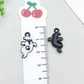 Ghost shaped enamel alloy pendants for Halloween DIY jewelry making with ruler scale - Halloween Devil (11063)
