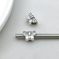 Antique silver butterfly charm bead with intricate vintage detailing for DIY bracelets - Butterfly Style (11415) / 1 Piece (9*13mm) / Antique Silver