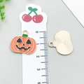 Golden alloy Halloween pumpkin charm with orange enamel and closed loop for DIY jewelry - Halloween Pumpkin (11064)