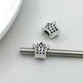 Vintage silver alloy crown charm with black accents for DIY bracelet jewelry making - Crown Style (11418) / 1 Piece/Pack (12*10mm) / Antique Silver