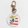 Portachiavi da pallavolo in acrilico con slogan One Team One Dream e chiusura argento - Stile Pallavolo (2)