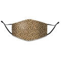 Detailansicht der Baumwollmaske mit Leopardenmuster und verstellbaren Ohrschlaufen - Leopardenprint