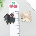 Ghost charm alloy pendant with black enamel finish for DIY jewelry making - Halloween Ghost (15125)