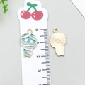Cartoon mummy enamel charms for Halloween jewelry DIY bracelets in green and white - Halloween Mummy (15134)