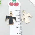Halloween Grim Reaper alloy pendant with black oil drop finish for DIY jewelry - Skeleton Ghost (19511)