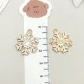 Mix of gold and white enamel snowflake charms for DIY jewelry and Christmas bracelets - White Christmas Snowflake (18062)