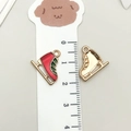 Christmas ice skate enamel charm in red and green for DIY jewelry making - Red Christmas Ice Skate (18064)