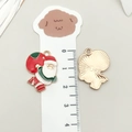 Christmas Santa Claus alloy charm with red and white enamel finish for DIY jewelry - Red Santa Claus (18066)