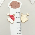 Christmas Santa hat enamel pendant in red and white colors for DIY jewelry crafts - Red Christmas Hat (19565)