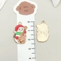 Christmas snowman enamel charm with red hat and cello for DIY jewelry making - White Christmas Violin Snowman (19567)