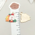 Christmas Santa Claus enamel alloy charm for DIY jewelry making with gold-tone back - Orange Christmas Gift Santa (19572)