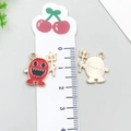 Cartoon red monster charm for Halloween DIY jewelry showing size at 2.2cm height - Halloween Fork Ghost (19539)