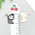 Enamel grim reaper charm with scythe for DIY jewelry making in gold and black finish - Halloween Reaper (19542)