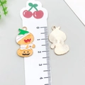 Halloween enamel pumpkin mummy charm in gold-plated alloy for DIY jewelry - Halloween Bandaged Pumpkin (19554)