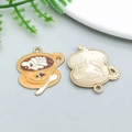 Cartoon enamel coffee cup pendant with heart detail for DIY necklace and bracelet charm - Enamel Yellow Coffee Cup