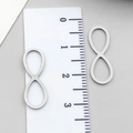 Macro view of silver infinity stainless steel charms for DIY jewelry pendants 23mm - Infinity Symbol (T1807)