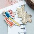 Pendentifs avion émaillés bleus et dorés pour la création de bijoux d'été DIY - Avion de Vacances d'Été en Émail Bleu (25270) / 17*27mm