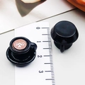 Miniature resin coffee cup charms with heart latte art and shiny black finish - Black 3D Latte Art