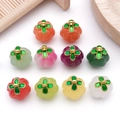 Assorted colorful clover and pumpkin pendants for DIY jewelry making on a tray - Large Set (10 Pcs Pack) / Large Set (9 Mixed Styles 10 Pcs)