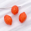 Ciondoli a fragola in acrilico arancione per gioielli fai da te con foro di inserimento - Arancione Solido Arancione Scuro (26031)