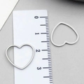Ciondoli a forma di cuore vuoto in acciaio inossidabile argento per gioielli fai da te - Cuore (T1849)