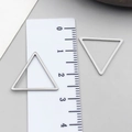 Ciondolo a triangolo equilatero in acciaio inossidabile argento, misura circa 2,5 cm - Triangolo (T1861)