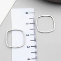 Set di ciondoli a cornice quadrata in acciaio inox da 20 mm per gioielli fai-da-te - Quadrato Arrotondato (T1903)