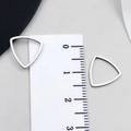 Silver stainless steel hollow triangle charm pendant with 1.5cm side length measurement - Rounded Triangle Style
