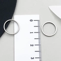 Minimalist stainless steel hollow heart triangle charm pendant 20mm diameter size view - Round Style