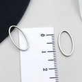 Two-piece silver oval stainless steel closed rings for DIY jewelry making - Oval Style