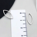 Silver marquise hollow metal charms 20mm length for DIY jewelry making accessories - Marquise Style