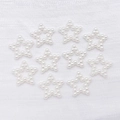 Set de 10 colgantes de perlas blancas con forma de estrella para joyería DIY - Estrella Hueca (25781)