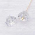 Perles de muguet irisées avec épingle en métal doré pour la création de bijoux DIY - Blanc Transparent Couleur AB