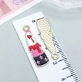 Lipstick enamel alloy charms in red and pink for DIY jewelry making accessories - Bloody Finger Lipstick Style (25031)