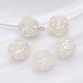 Perles en forme de rose au lustre nacré crème pour la création de bijoux DIY et artisanat - Forme de Rose (25790)