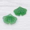 Pendentifs feuilles de ginkgo vert émeraude translucides pour la création de bijoux DIY - Vert Foncé Gelée