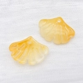 Pendentifs feuilles de ginkgo jaune translucide pour la création de bijoux DIY - Dégradé Jaune Et Blanc