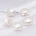 Perles d'espacement en ABS blanc nacré en forme de coquillage pour bijoux DIY - Petite Forme de Coquillage (25793)