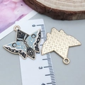 Mix kleur emaille vlinder hangers in zwart en blauw voor DIY ketting sieraden maken - Blauwe Emaille Ruit Vlinder Stijl (24990)
