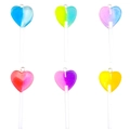 DIY colorful heart-shaped glitter resin lollipop pendants with gradient finish - Gradient Mixed Styles (SN509)