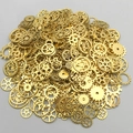 Assorted gold steampunk alloy gears and mechanical parts for DIY jewelry making - Gold Gear Style (SN496)