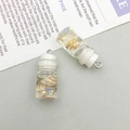 DIY colorful resin charms featuring mini ocean drift bottles with shells and sequins - White Conch Diamond Drift Bottle (17239)