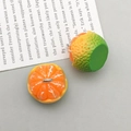 Realistic orange and citrus resin charms showing fruit segments and textured skin details - Peeled Green Orange Style / 16*17mm