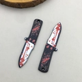 Pendentifs couteaux en acrylique avec sang pour bijoux gothiques DIY d'Halloween - Dague Sanglante en Acrylique Halloween (16986)