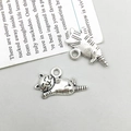 Zwei Vintage-Katzenanhänger aus Silberlegierung für DIY-Schmuck und Halsketten - Altsilber Katze Stil (11285)