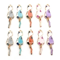 Pendentifs chat en émail coloré avec queue mobile pour création de bijoux DIY - Couleurs Mélangées (SN394)