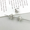 Perle a cono in lega d'argento con strisce verticali per creazione gioielli DIY - Stile Conico a Righe (16468)