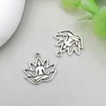 Antieke zilveren yoga lotus hanger voor DIY sieraden maken en handwerk projecten - Antiek Zilveren Yoga Lotus Figuur (10423)